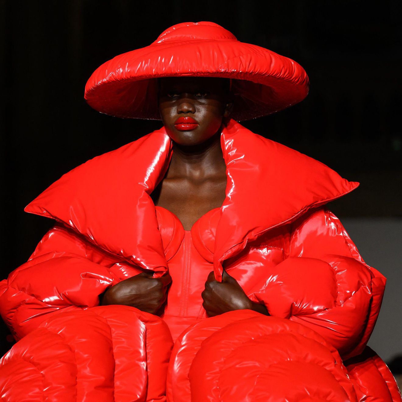 A model Walks the runway during the Chen Peng Womenswear Fall/Winter 2024-2025 show as part of Paris Fashion Week on March 1, 2024 in Paris, France