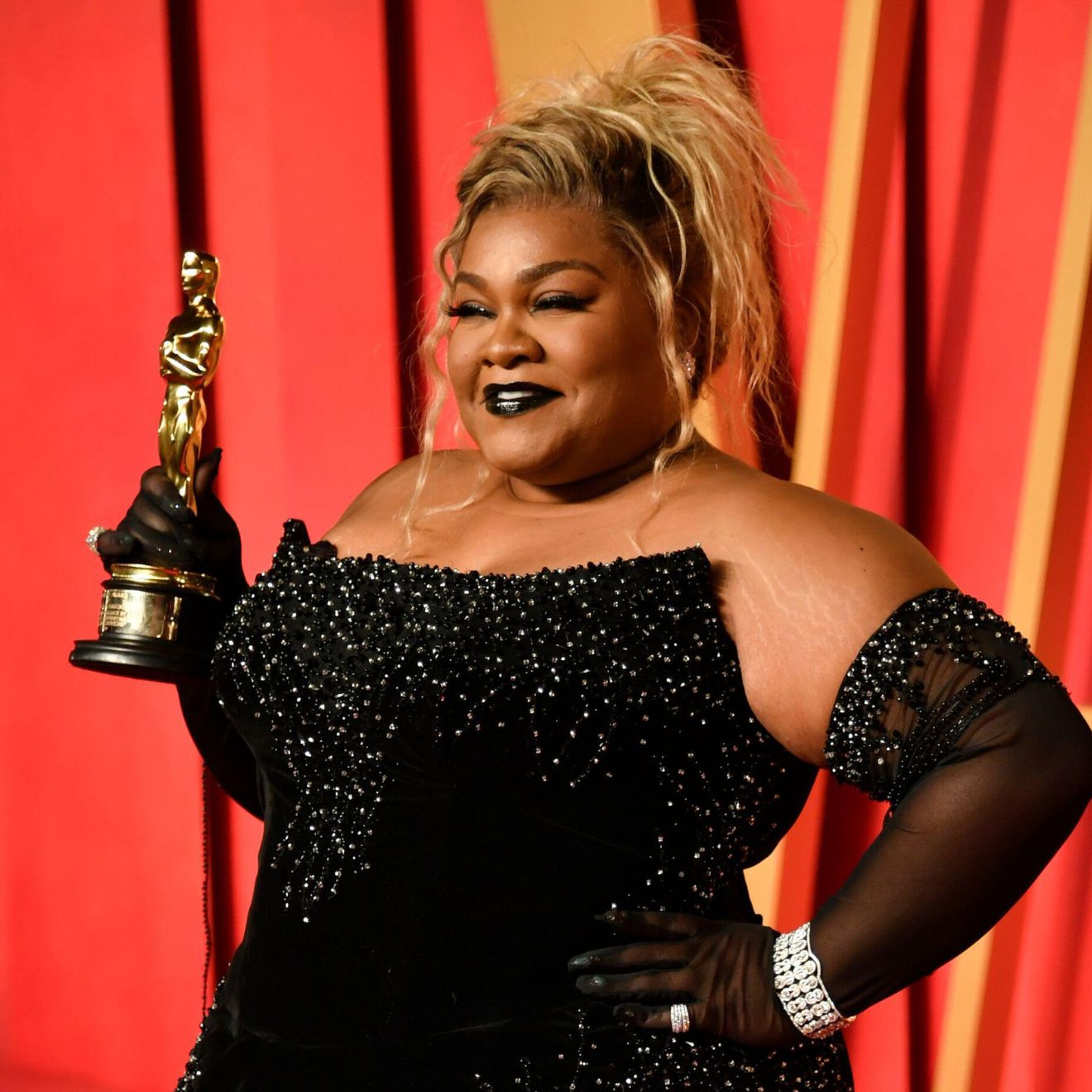 Da'Vine Joy Randolph arrives at the Vanity Fair Oscar Party on Sunday, March 10, 2024, at the Wallis Annenberg Center for the Performing Arts in Beverly Hills, Calif.